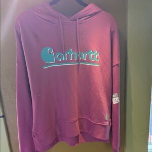 Carhartt Women's Magenta Hoodie Sweatshirt NWT